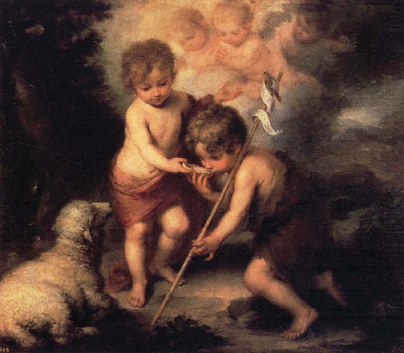 Infant Christ Offering a Drink of Water to St.Fohn, Bartolome Esteban Murillo